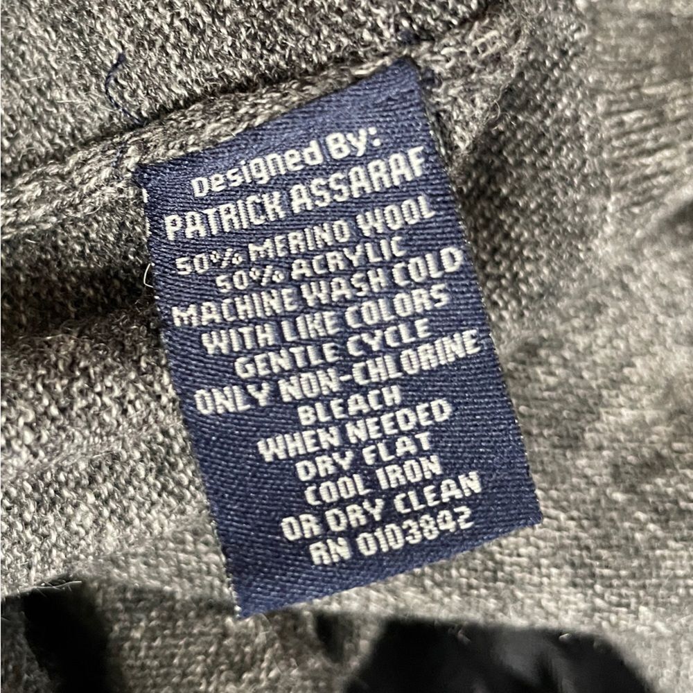 LÍNEA ROSSA SIGNATURE Grey Merino Wool Sweater-L - Picture 7 of 11